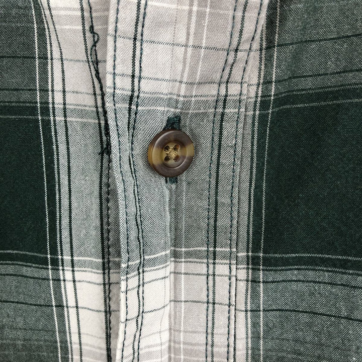 Carhartt Relaxed Fit Check Pattern Long Sleeve Button Down Work Shirt, Men's Medium cotton Green type dark green Vintage Second Hand