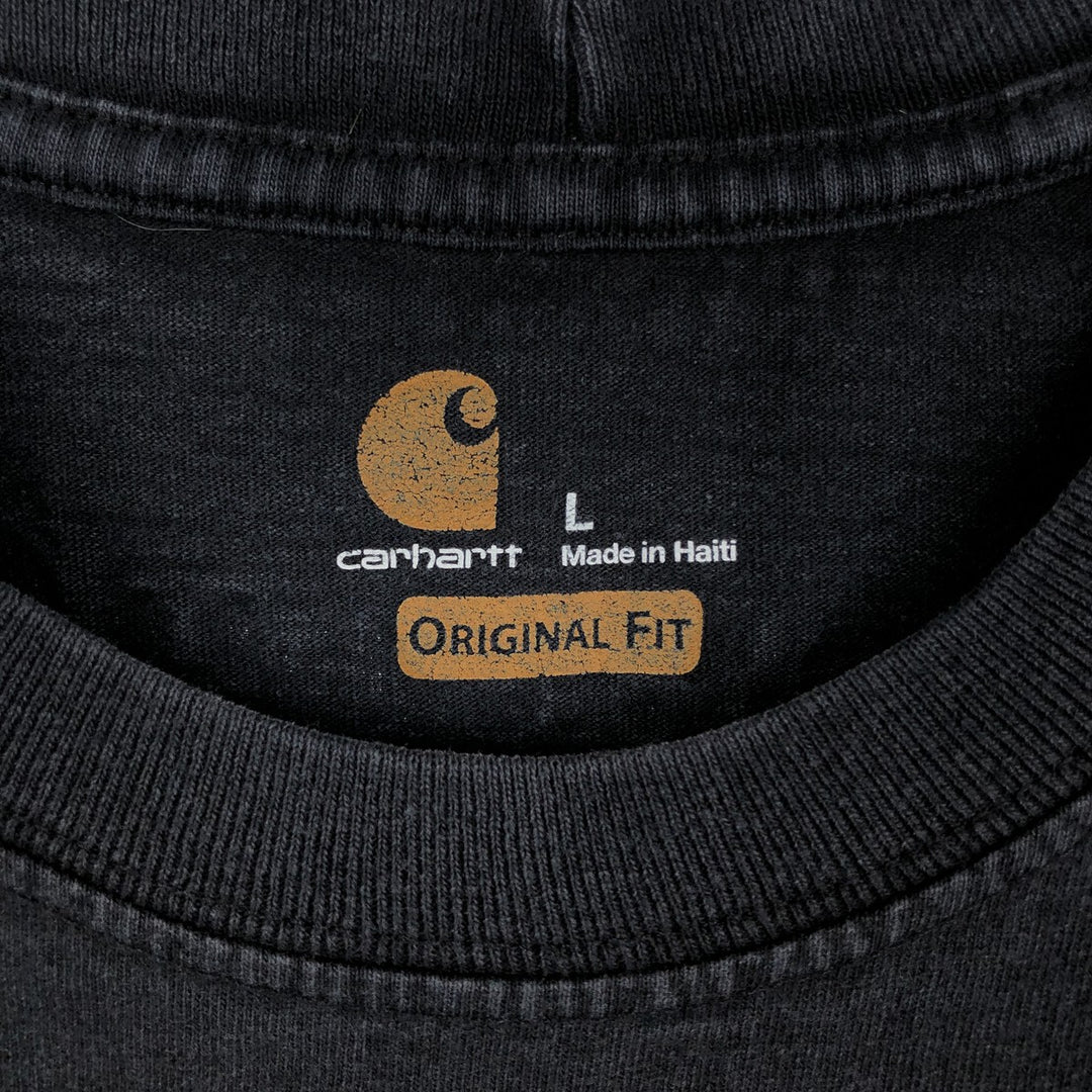 Carhartt Original Fit Short Sleeve Printed T-Shirt, Men's Size L unclear black type Vintage Second Hand