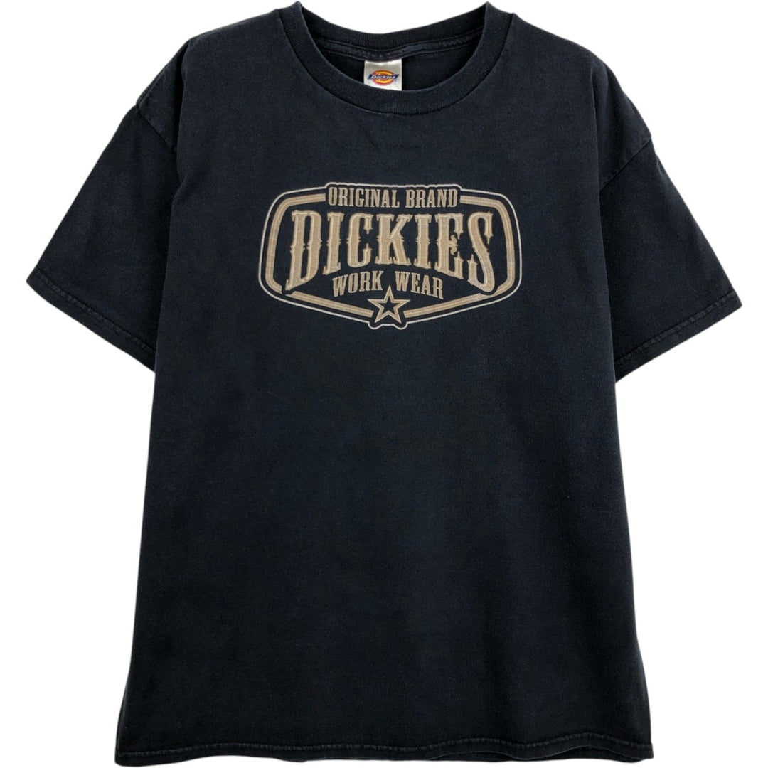 Dickies short-sleeved printed t-shirt, men's size L (equivalent to size L) cotton black type Vintage Second Hand