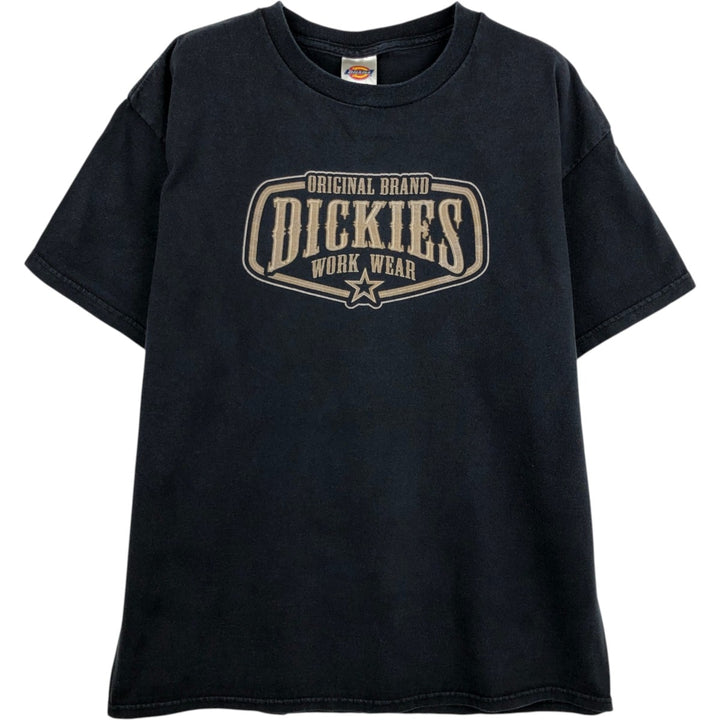 Dickies short-sleeved printed t-shirt, men's size L (equivalent to size L) cotton black type Vintage Second Hand