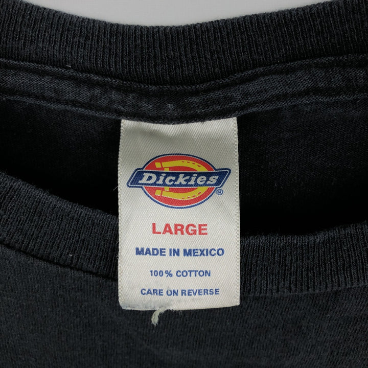 Dickies short-sleeved printed t-shirt, men's size L (equivalent to size L) cotton black type Vintage Second Hand