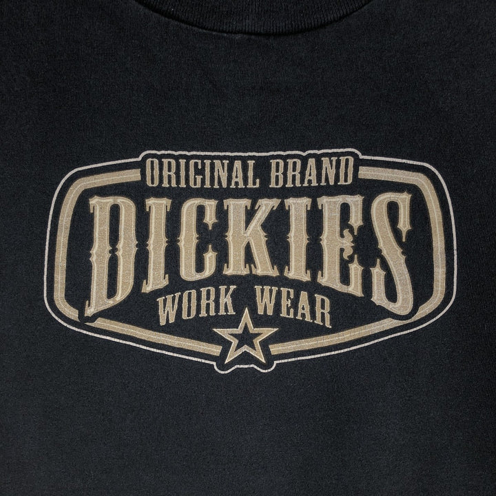 Dickies short-sleeved printed t-shirt, men's size L (equivalent to size L) cotton black type Vintage Second Hand