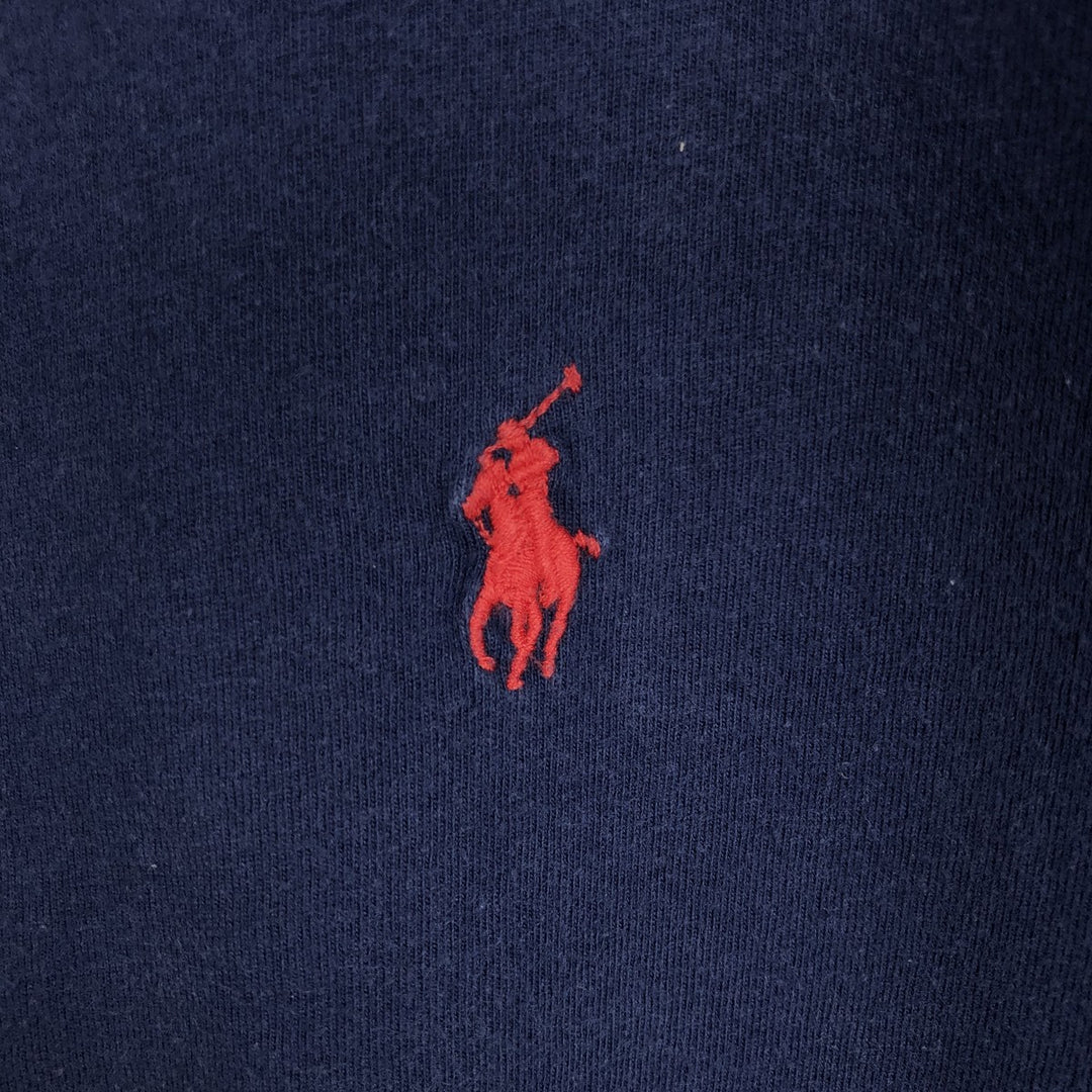 Ralph Lauren POLO by Ralph Lauren short-sleeved logo T-shirt, men's size small cotton navy blue type Vintage Second Hand