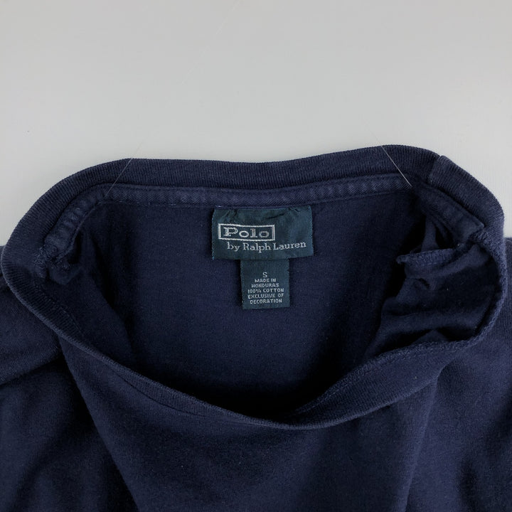 Ralph Lauren POLO by Ralph Lauren short-sleeved logo T-shirt, men's size small cotton navy blue type Vintage Second Hand