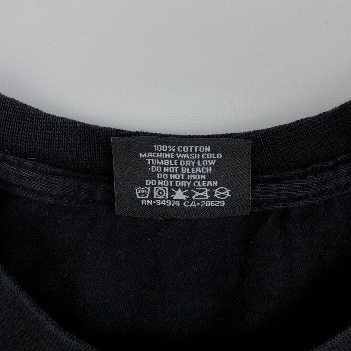STUSSY surf skate T-shirt, size M for men cotton black type Vintage Second Hand