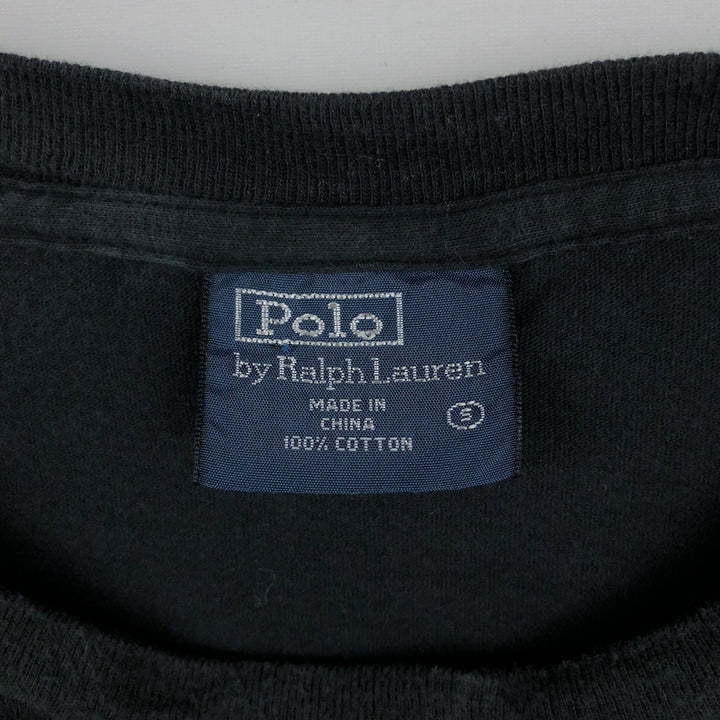 Ralph Lauren POLO by Ralph Lauren Short-Sleeve Printed T-Shirt, Men's Size S (approx.) cotton black type Vintage Second Hand