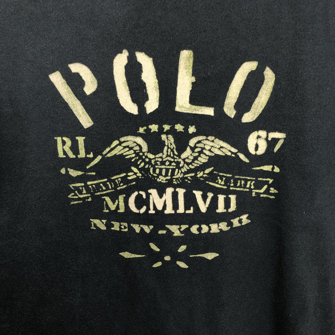 Ralph Lauren POLO by Ralph Lauren Short-Sleeve Printed T-Shirt, Men's Size S (approx.) cotton black type Vintage Second Hand