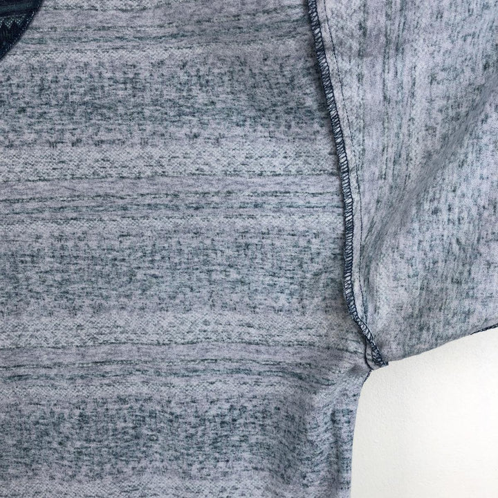 90'S Ocean Pacific all-over striped short-sleeved T-shirt, made in USA, men's size L equivalent, vintage. cotton Blue type light blue Vintage Second Hand