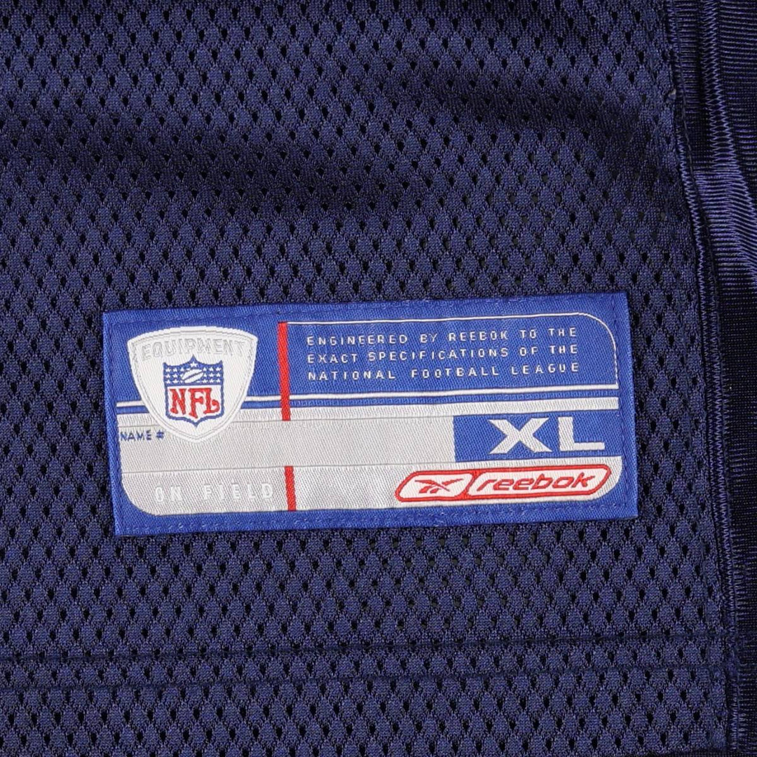 Reebok NFL Tennessee Titans V-Neck Mesh Five-Quarter Sleeve Game Shirt Football Shirt Men's XL (approx.) Nylon navy blue type Vintage Second Hand