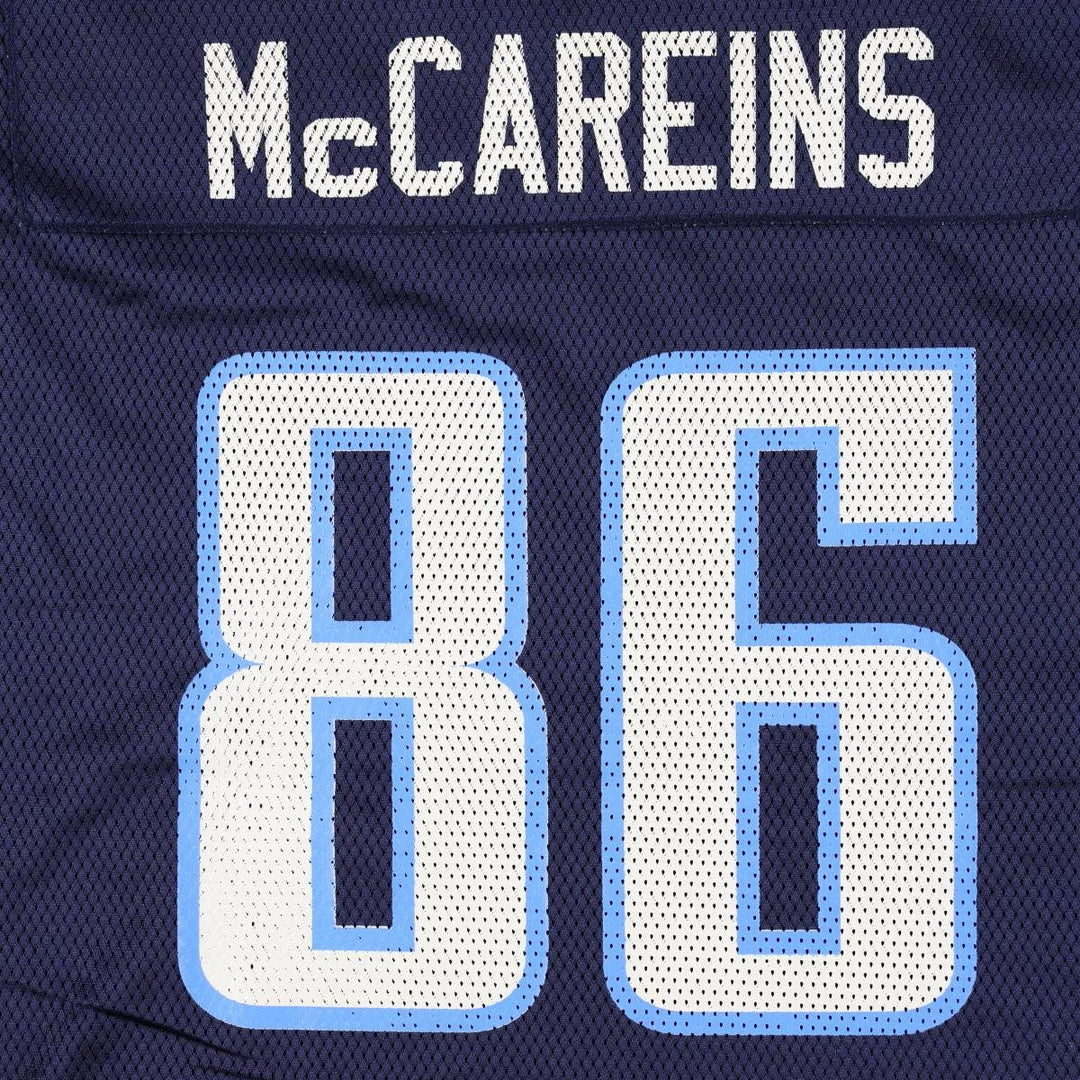 Reebok NFL Tennessee Titans V-Neck Mesh Five-Quarter Sleeve Game Shirt Football Shirt Men's XL (approx.) Nylon navy blue type Vintage Second Hand