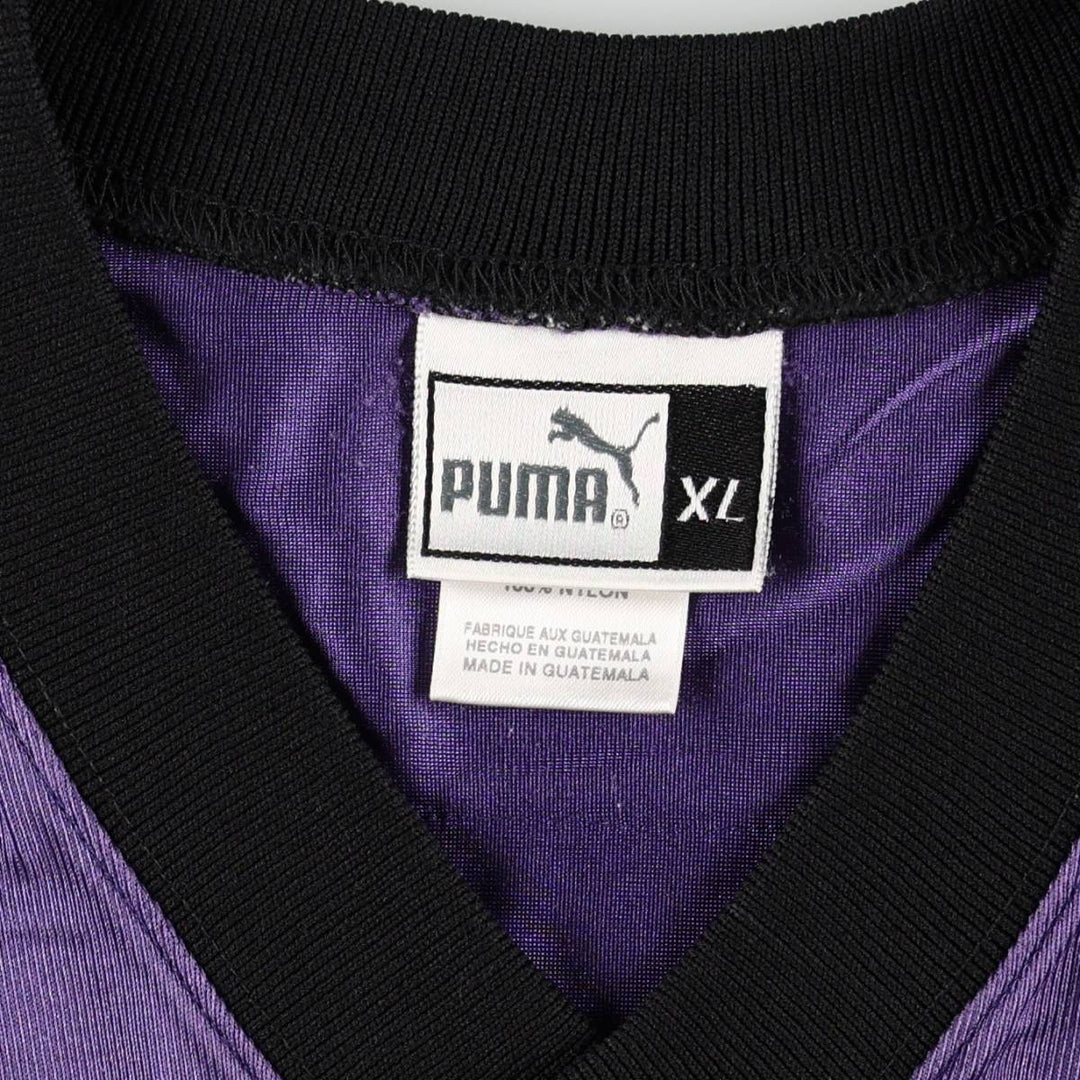 90s-00'S Puma NFL Baltimore Ravens Five-quarter sleeve V-neck mesh game shirt football shirt men's size XL equivalent Nylon purple type Vintage Second Hand