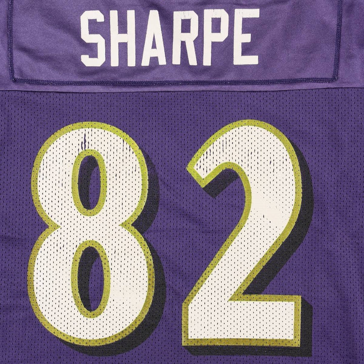 90s-00'S Puma NFL Baltimore Ravens Five-quarter sleeve V-neck mesh game shirt football shirt men's size XL equivalent Nylon purple type Vintage Second Hand
