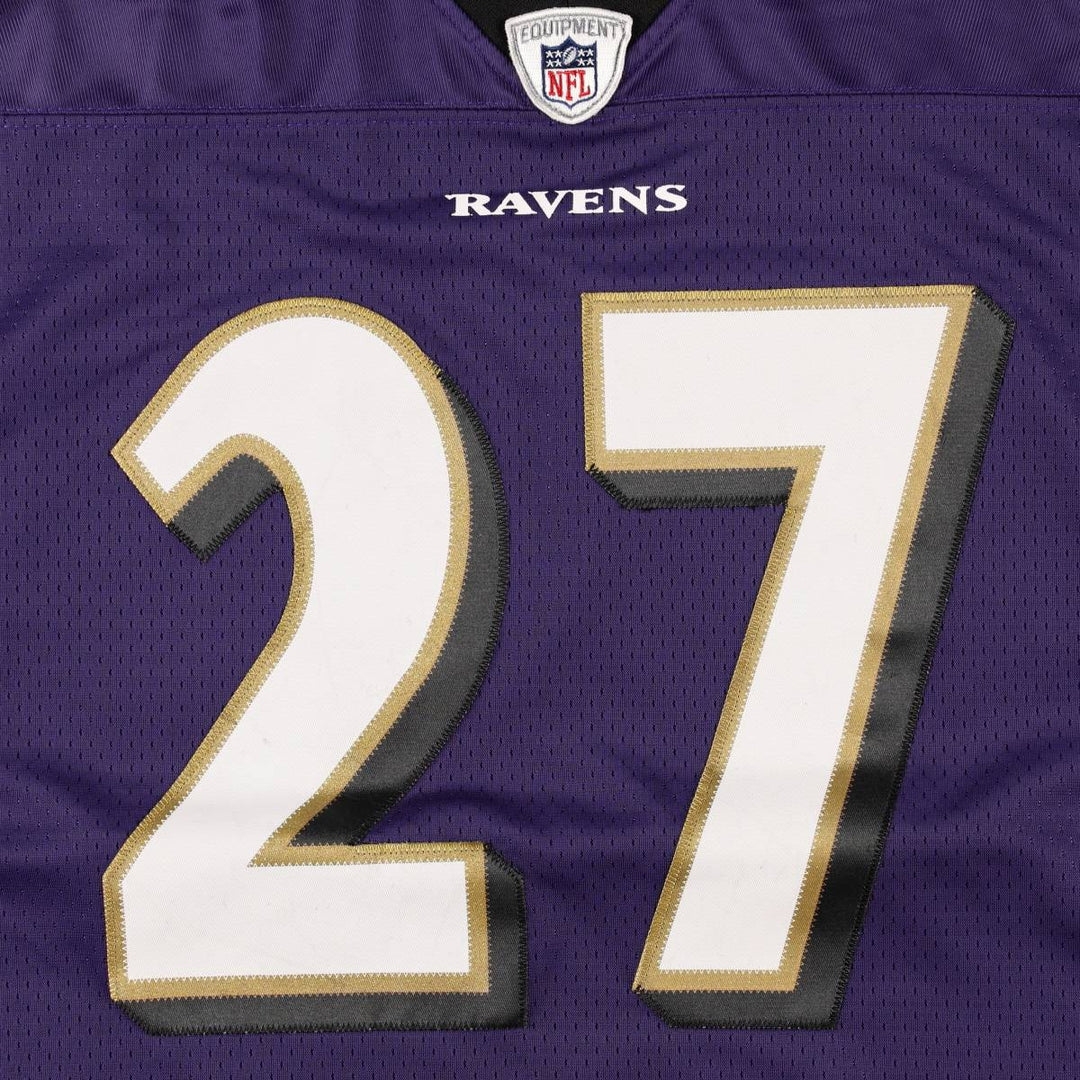 Reebok ONFIELD NFL Baltimore Ravens Five-Quarter Sleeve V-Neck Mesh Game Shirt Football Shirt Men's Size L (approx.) polyester purple type Vintage Second Hand