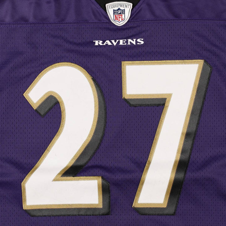 Reebok ONFIELD NFL Baltimore Ravens Five-Quarter Sleeve V-Neck Mesh Game Shirt Football Shirt Men's Size L (approx.) polyester purple type Vintage Second Hand