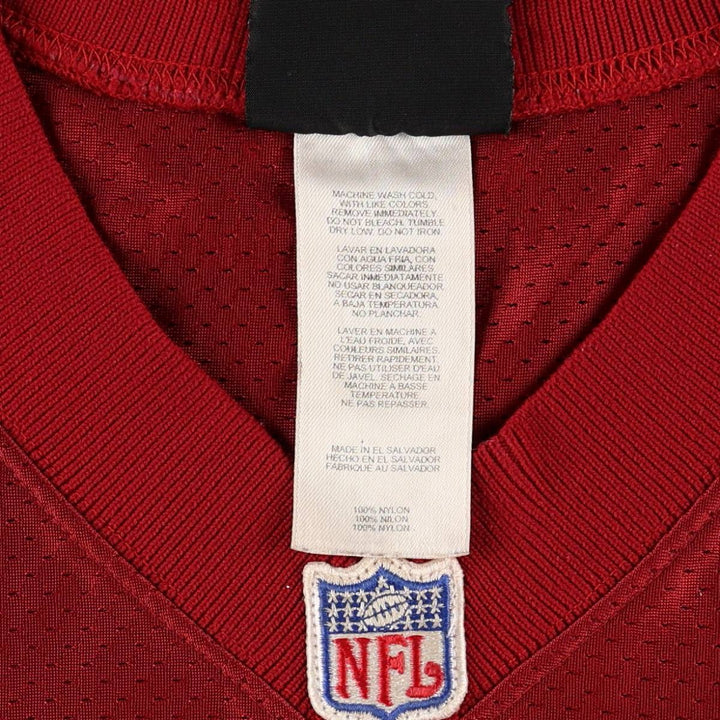 90'S Adidas TEAM NFL Washington Commanders Mesh V-Neck Half-Sleeve Game Shirt Football Shirt Nylon burgundy type Vintage Second Hand