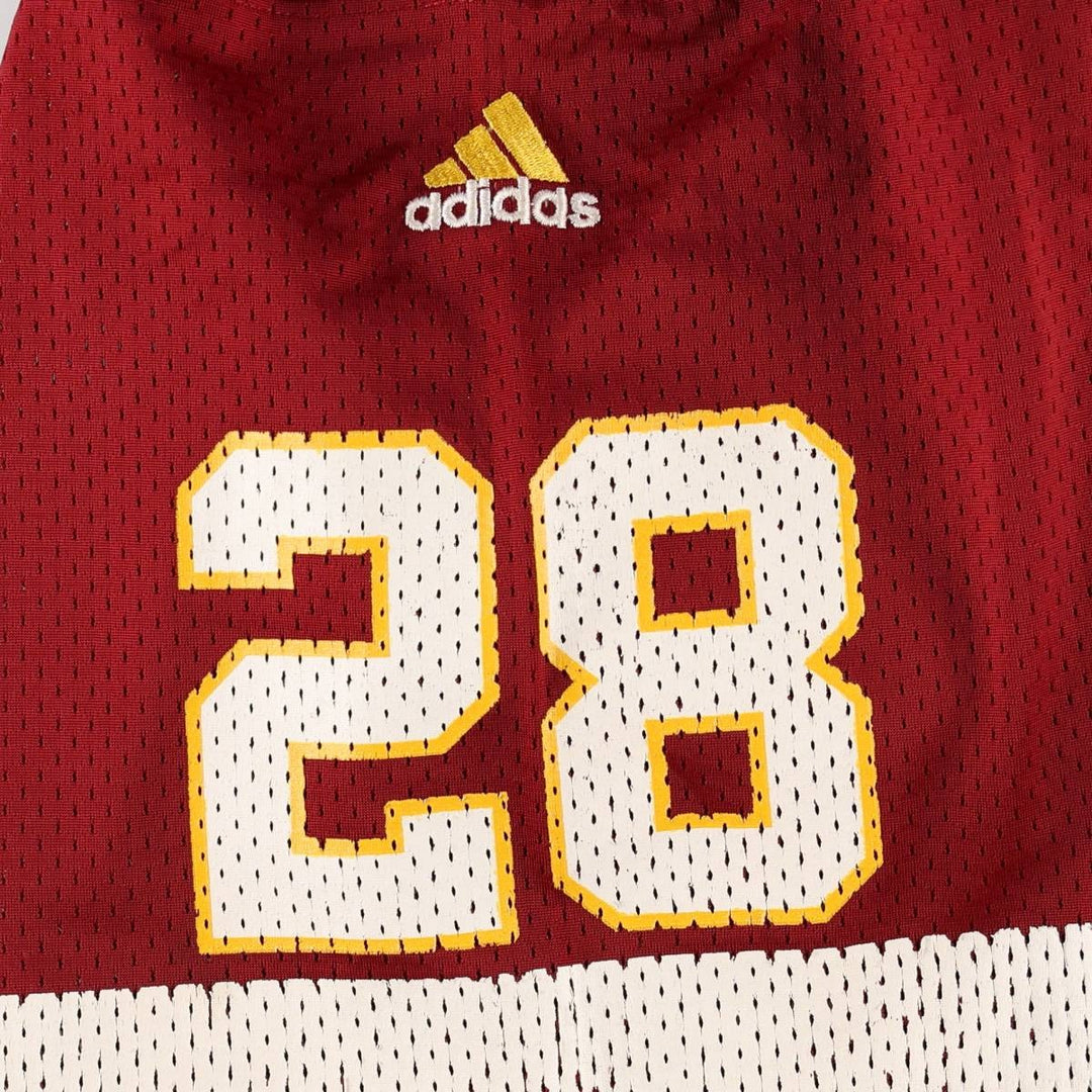90'S Adidas TEAM NFL Washington Commanders Mesh V-Neck Half-Sleeve Game Shirt Football Shirt Nylon burgundy type Vintage Second Hand
