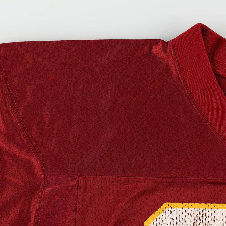 90'S Adidas TEAM NFL Washington Commanders Mesh V-Neck Half-Sleeve Game Shirt Football Shirt Nylon burgundy type Vintage Second Hand