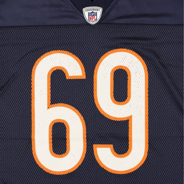 Reebok ONFIELD NFL Chicago Bears Mesh V-Neck Half-Sleeve Game Shirt Football Shirt Men's Size L (approx.) Nylon navy blue type Vintage Second Hand