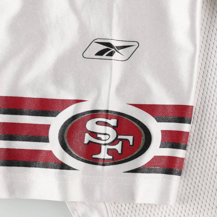 Reebok NFL San Francisco 49ers V-Neck Mesh Five-Quarter Sleeve Game Shirt Football Shirt polyester white type Vintage Second Hand