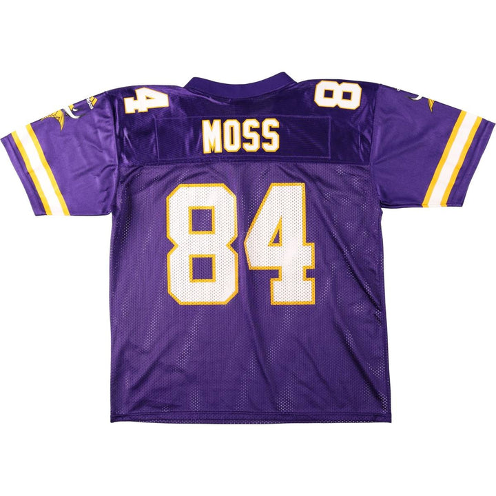 90'S Adidas TEAM NFL Minnesota Vikings Mesh V-Neck Five-Quarter Sleeve Game Shirt Football Shirt Made in Canada polyester purple type Vintage Second Hand