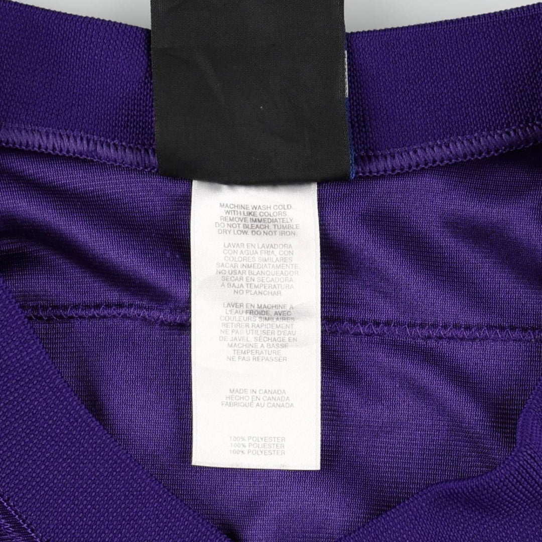 90'S Adidas TEAM NFL Minnesota Vikings Mesh V-Neck Five-Quarter Sleeve Game Shirt Football Shirt Made in Canada polyester purple type Vintage Second Hand