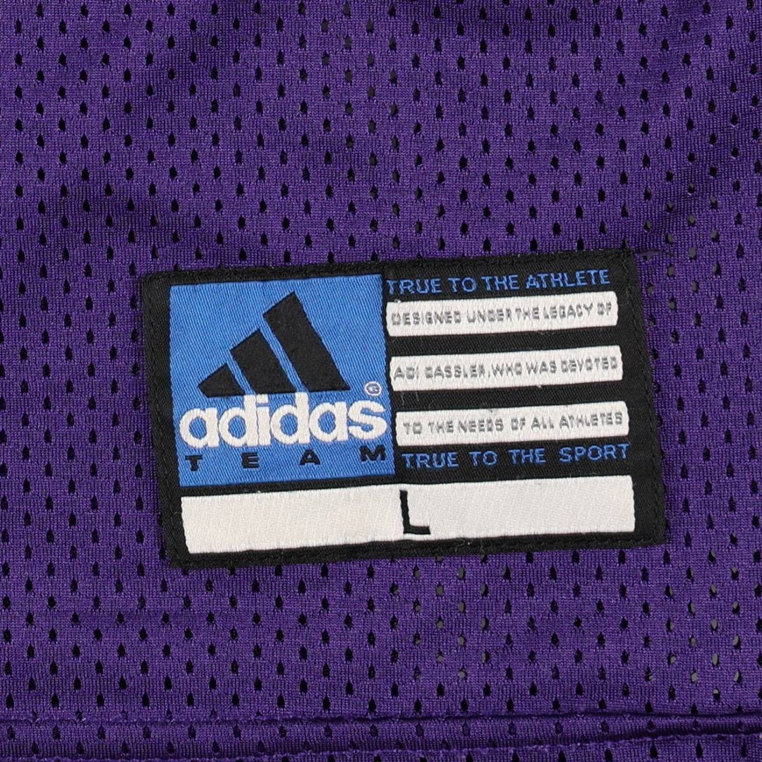 90'S Adidas TEAM NFL Minnesota Vikings Mesh V-Neck Five-Quarter Sleeve Game Shirt Football Shirt Made in Canada polyester purple type Vintage Second Hand