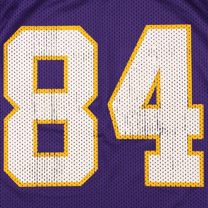 90'S Adidas TEAM NFL Minnesota Vikings Mesh V-Neck Five-Quarter Sleeve Game Shirt Football Shirt Made in Canada polyester purple type Vintage Second Hand