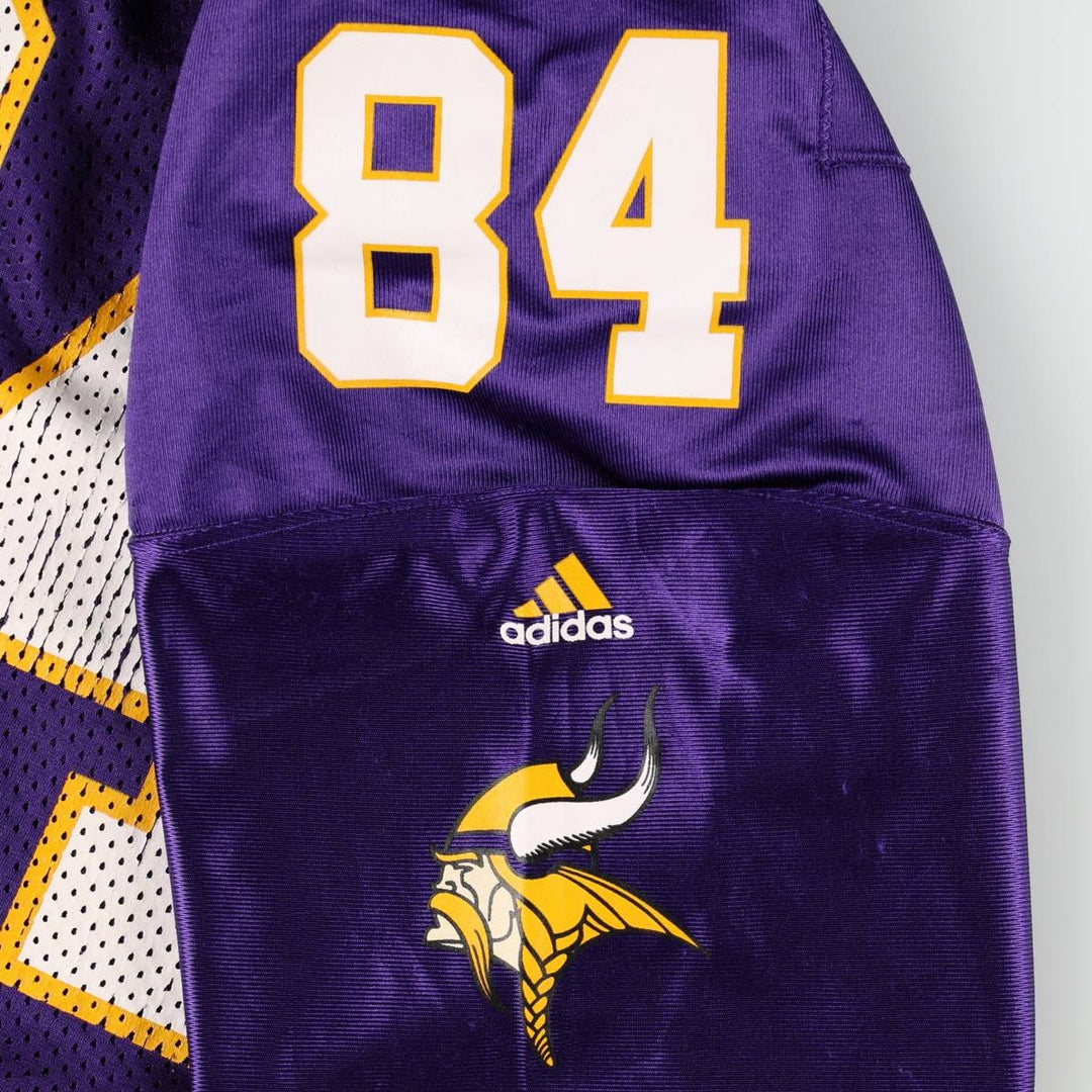 90'S Adidas TEAM NFL Minnesota Vikings Mesh V-Neck Five-Quarter Sleeve Game Shirt Football Shirt Made in Canada polyester purple type Vintage Second Hand