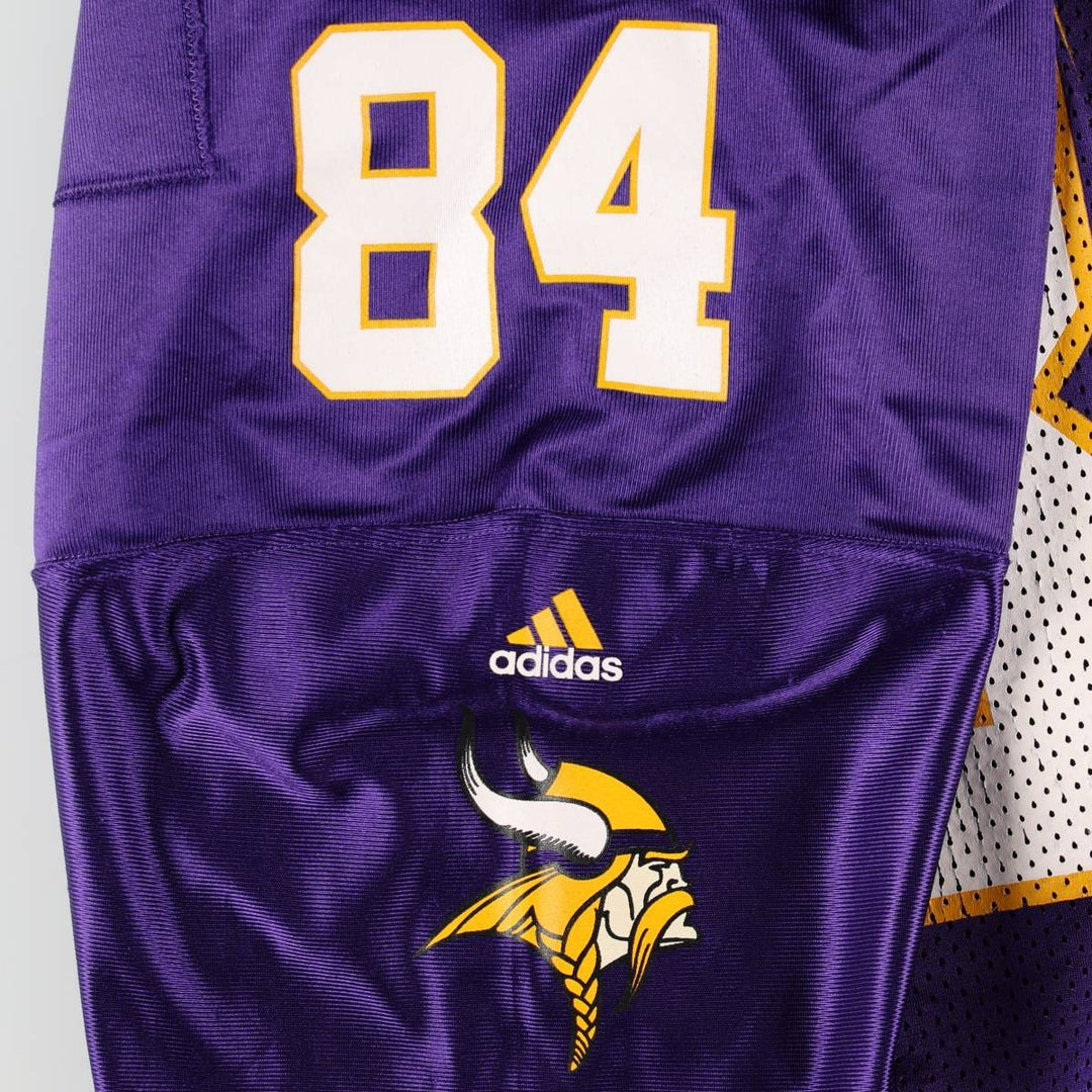 90'S Adidas TEAM NFL Minnesota Vikings Mesh V-Neck Five-Quarter Sleeve Game Shirt Football Shirt Made in Canada polyester purple type Vintage Second Hand