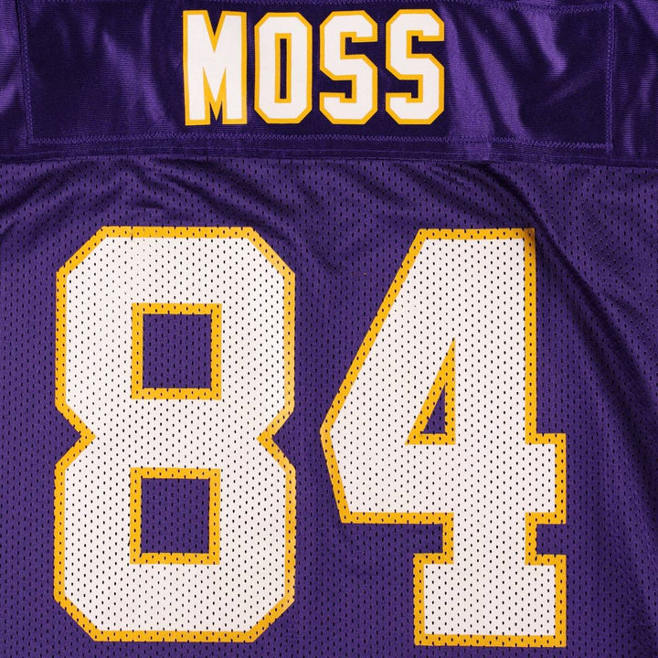 90'S Adidas TEAM NFL Minnesota Vikings Mesh V-Neck Five-Quarter Sleeve Game Shirt Football Shirt Made in Canada polyester purple type Vintage Second Hand