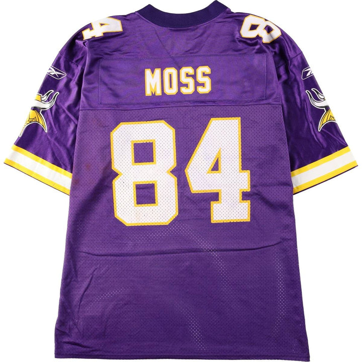 Reebok NFL Minnesota Vikings Five-Quarter Sleeve Mesh V-Neck Game Shirt Football Shirt Men's Size L (approx.) Nylon purple type Vintage Second Hand