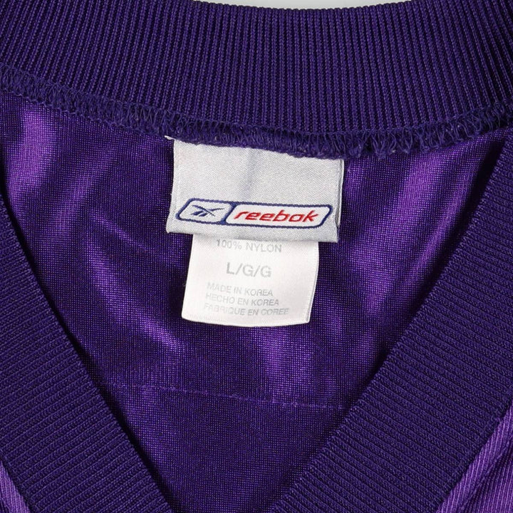Reebok NFL Minnesota Vikings Five-Quarter Sleeve Mesh V-Neck Game Shirt Football Shirt Men's Size L (approx.) Nylon purple type Vintage Second Hand