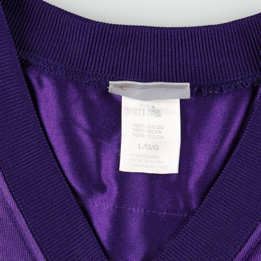 Reebok NFL Minnesota Vikings Five-Quarter Sleeve Mesh V-Neck Game Shirt Football Shirt Men's Size L (approx.) Nylon purple type Vintage Second Hand