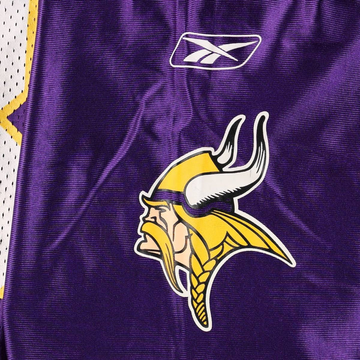 Reebok NFL Minnesota Vikings Five-Quarter Sleeve Mesh V-Neck Game Shirt Football Shirt Men's Size L (approx.) Nylon purple type Vintage Second Hand