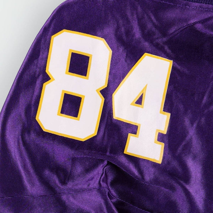 Reebok NFL Minnesota Vikings Five-Quarter Sleeve Mesh V-Neck Game Shirt Football Shirt Men's Size L (approx.) Nylon purple type Vintage Second Hand