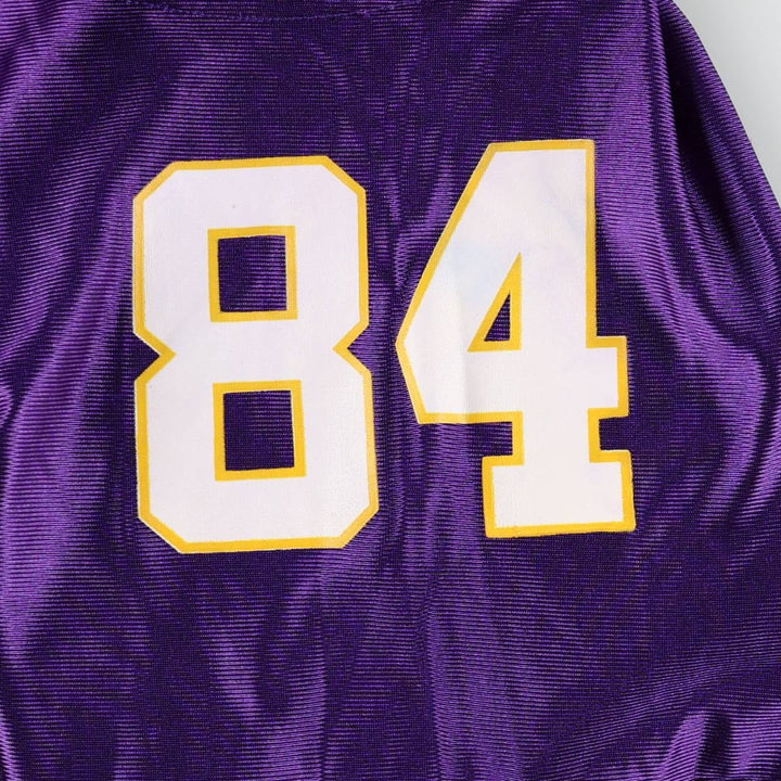Reebok NFL Minnesota Vikings Five-Quarter Sleeve Mesh V-Neck Game Shirt Football Shirt Men's Size L (approx.) Nylon purple type Vintage Second Hand