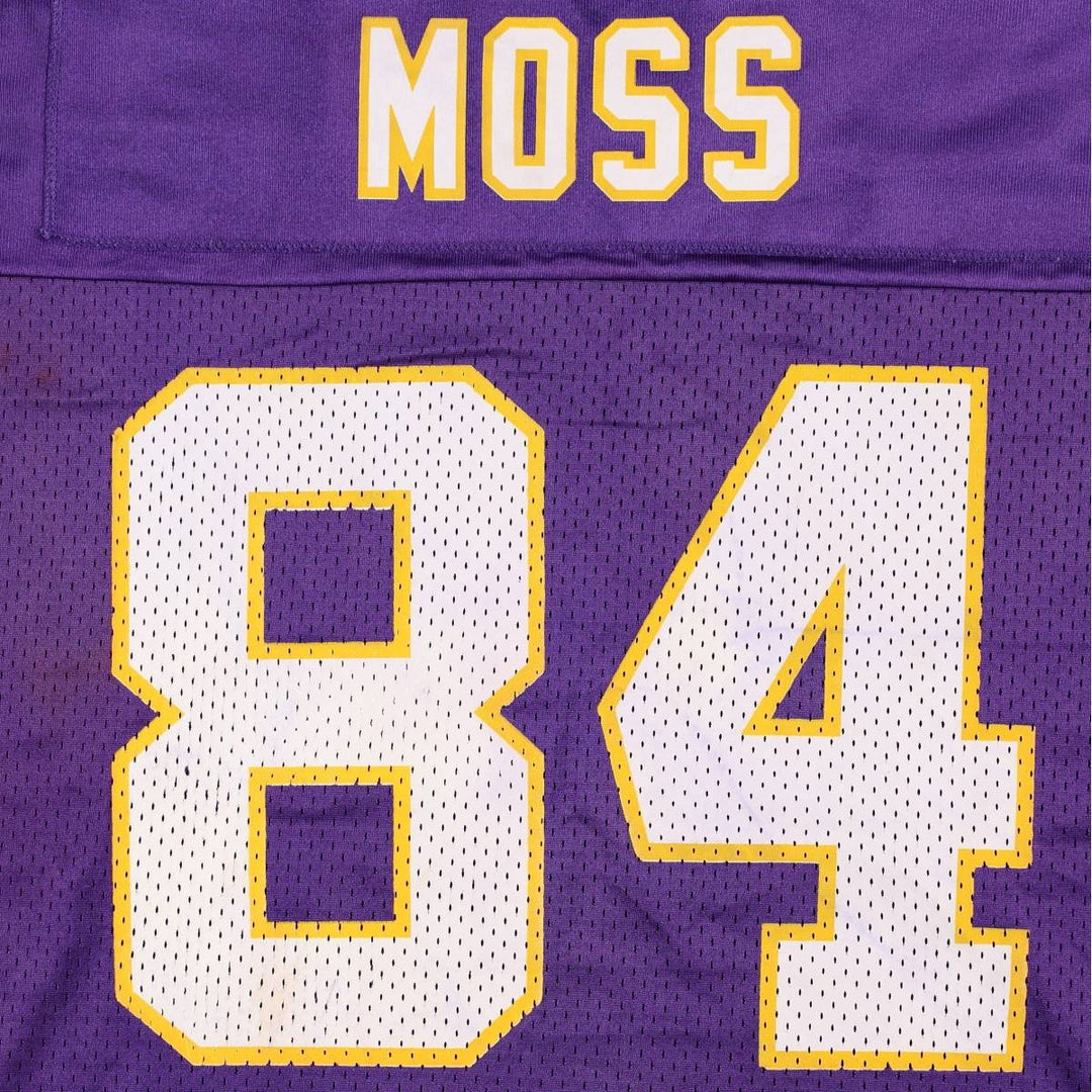 Reebok NFL Minnesota Vikings Five-Quarter Sleeve Mesh V-Neck Game Shirt Football Shirt Men's Size L (approx.) Nylon purple type Vintage Second Hand