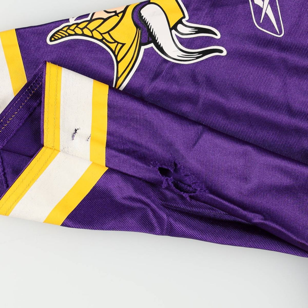 Reebok NFL Minnesota Vikings Five-Quarter Sleeve Mesh V-Neck Game Shirt Football Shirt Men's Size L (approx.) Nylon purple type Vintage Second Hand