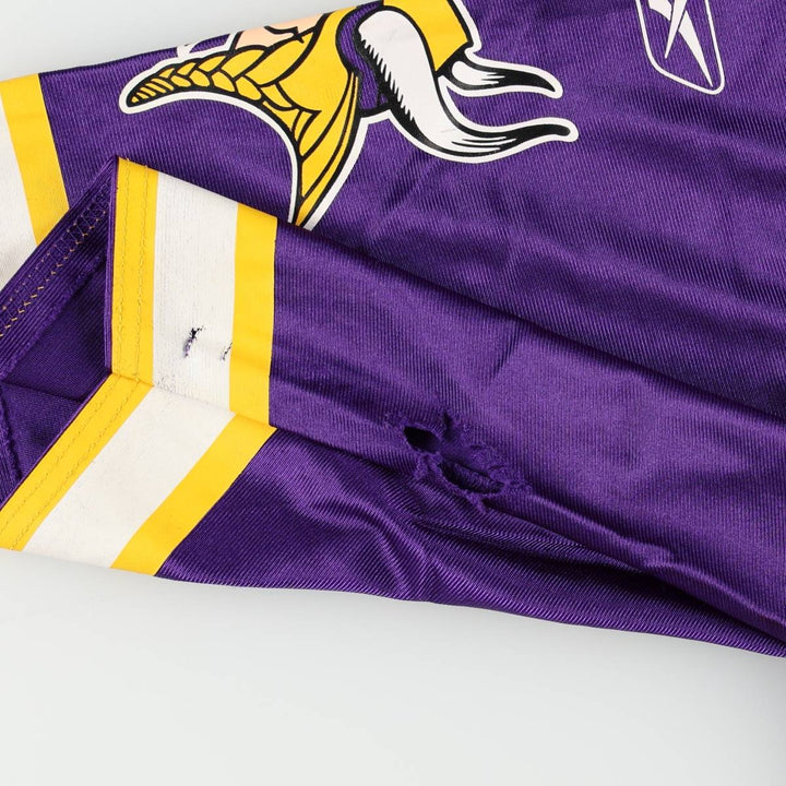 Reebok NFL Minnesota Vikings Five-Quarter Sleeve Mesh V-Neck Game Shirt Football Shirt Men's Size L (approx.) Nylon purple type Vintage Second Hand