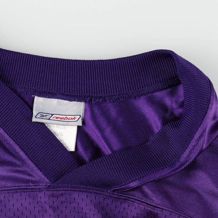 Reebok NFL Minnesota Vikings Five-Quarter Sleeve Mesh V-Neck Game Shirt Football Shirt Men's Size L (approx.) Nylon purple type Vintage Second Hand
