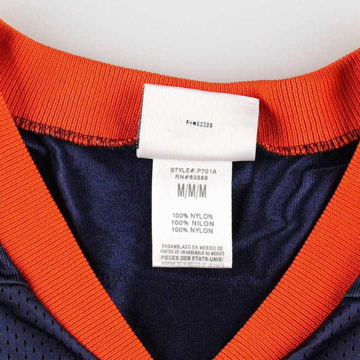 90s-00'S Puma NFL Denver Broncos V-neck Mesh Five-quarter Sleeve Game Shirt Football Shirt Men's Size M (approx.) Nylon navy blue type Vintage Second Hand