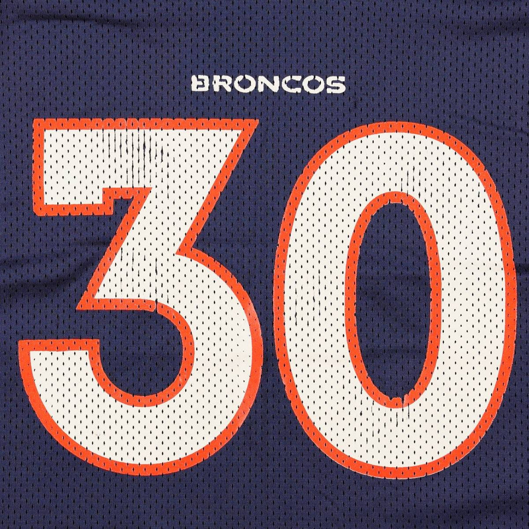 90s-00'S Puma NFL Denver Broncos V-neck Mesh Five-quarter Sleeve Game Shirt Football Shirt Men's Size M (approx.) Nylon navy blue type Vintage Second Hand