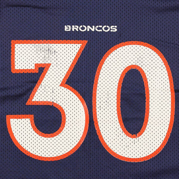 90s-00'S Puma NFL Denver Broncos V-neck Mesh Five-quarter Sleeve Game Shirt Football Shirt Men's Size M (approx.) Nylon navy blue type Vintage Second Hand