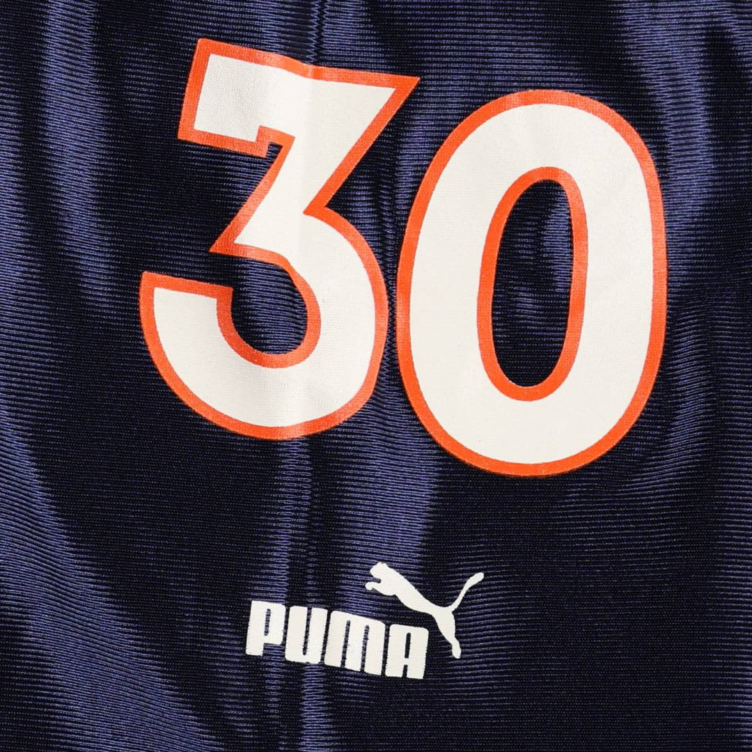 90s-00'S Puma NFL Denver Broncos V-neck Mesh Five-quarter Sleeve Game Shirt Football Shirt Men's Size M (approx.) Nylon navy blue type Vintage Second Hand