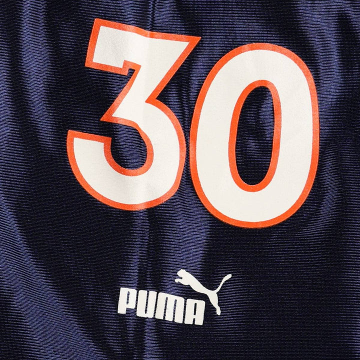 90s-00'S Puma NFL Denver Broncos V-neck Mesh Five-quarter Sleeve Game Shirt Football Shirt Men's Size M (approx.) Nylon navy blue type Vintage Second Hand
