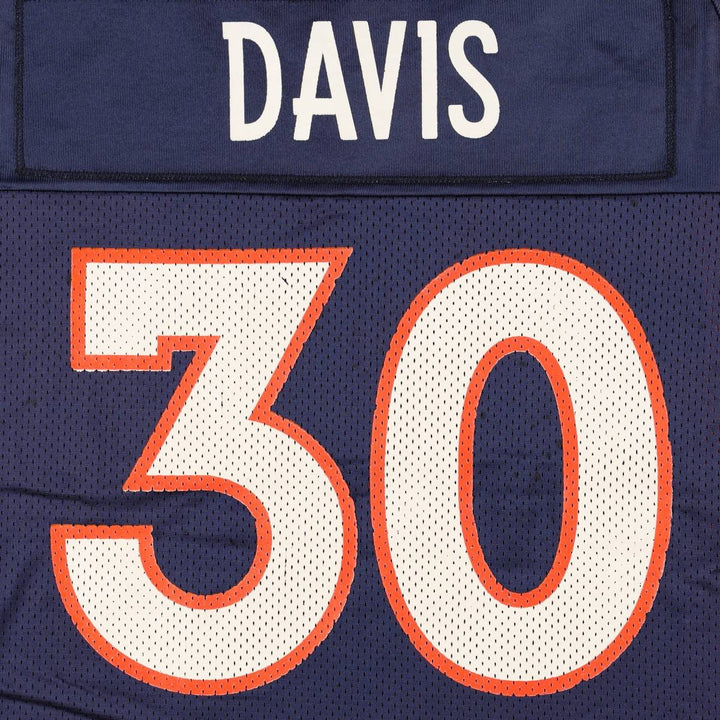 90s-00'S Puma NFL Denver Broncos V-neck Mesh Five-quarter Sleeve Game Shirt Football Shirt Men's Size M (approx.) Nylon navy blue type Vintage Second Hand