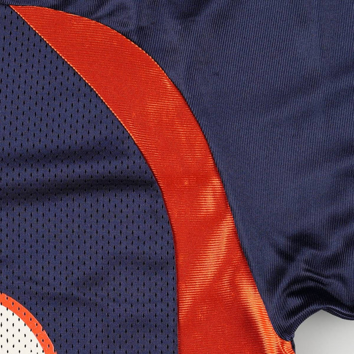 90s-00'S Puma NFL Denver Broncos V-neck Mesh Five-quarter Sleeve Game Shirt Football Shirt Men's Size M (approx.) Nylon navy blue type Vintage Second Hand