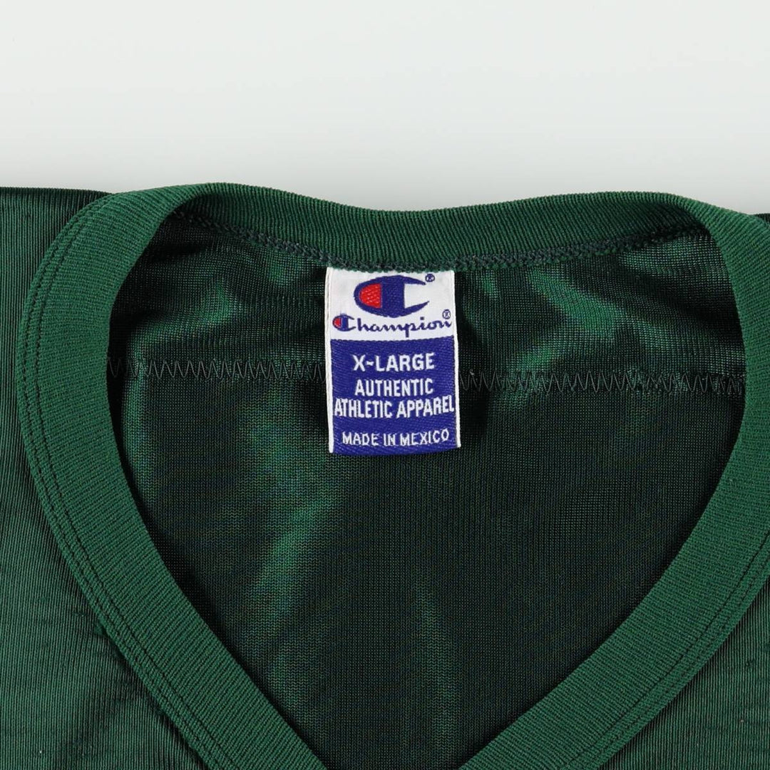 90'S Champion New York Jets 3/4 Sleeve Mesh V-Neck Game Shirt Football Shirt Men's XL (approx.) Nylon green type Vintage Second Hand