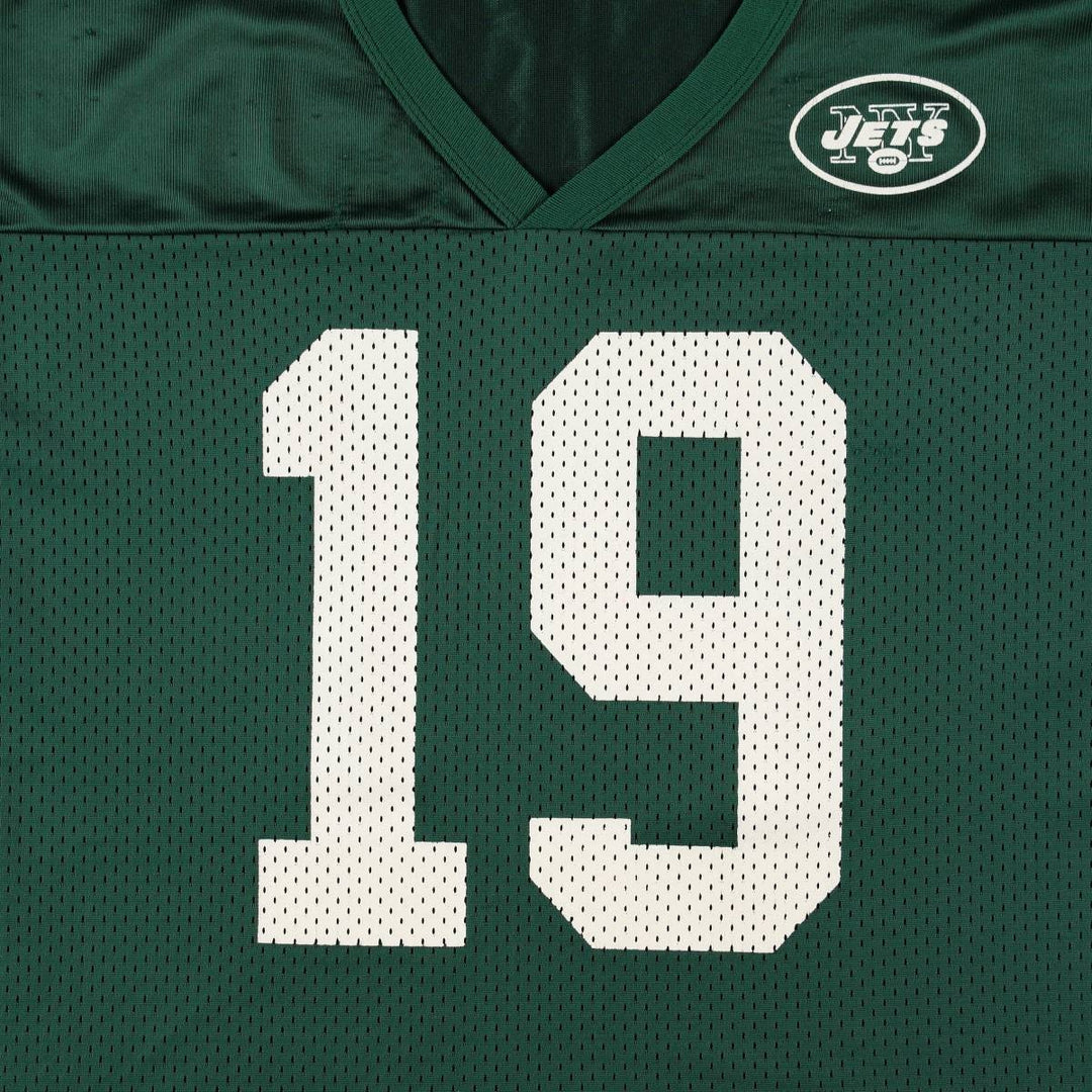 90'S Champion New York Jets 3/4 Sleeve Mesh V-Neck Game Shirt Football Shirt Men's XL (approx.) Nylon green type Vintage Second Hand