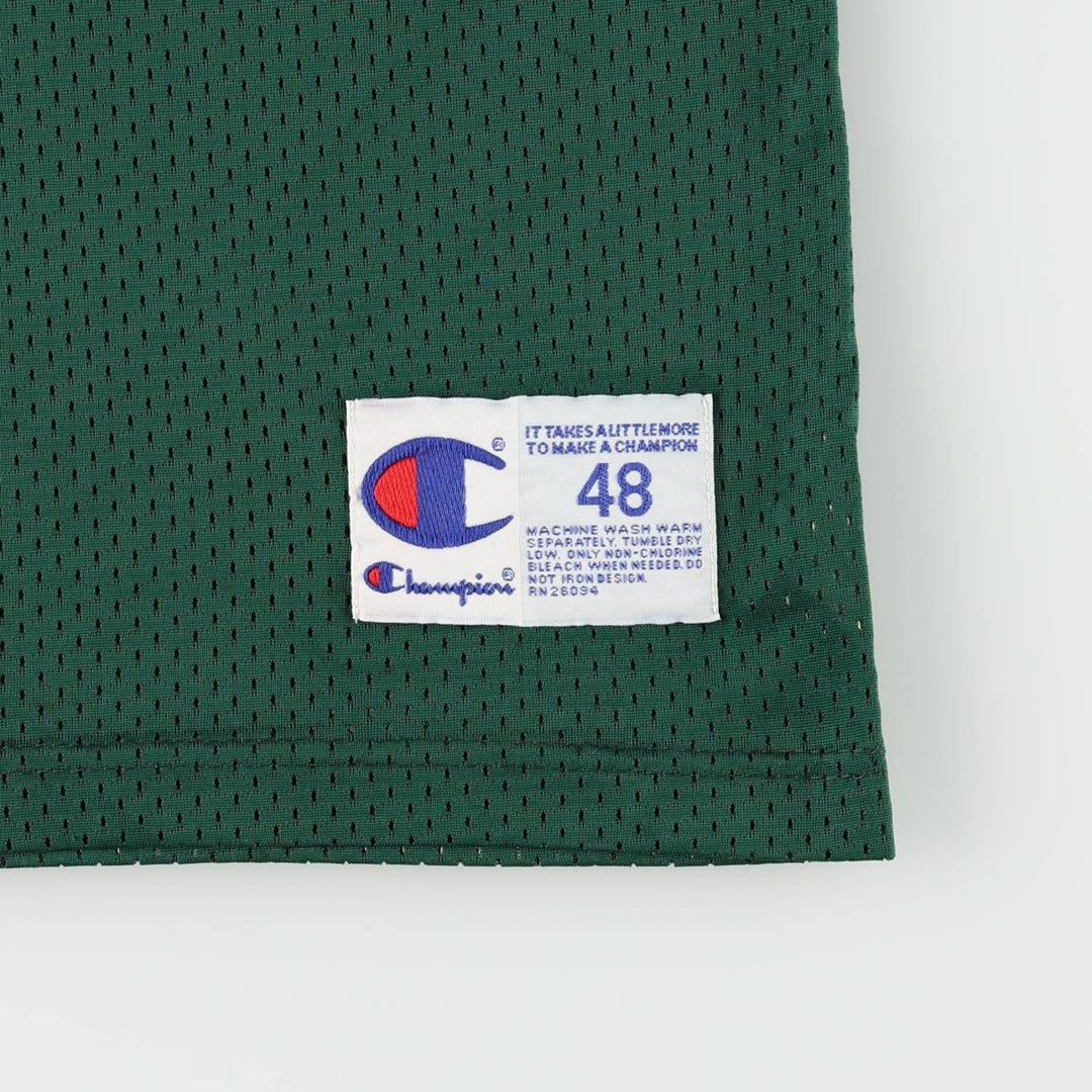 90'S Champion New York Jets 3/4 Sleeve Mesh V-Neck Game Shirt Football Shirt Men's XL (approx.) Nylon green type Vintage Second Hand